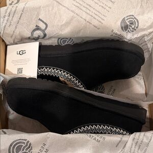 UGG Men's Tasman Slipper Black Suede Shearling Clogs Size 10